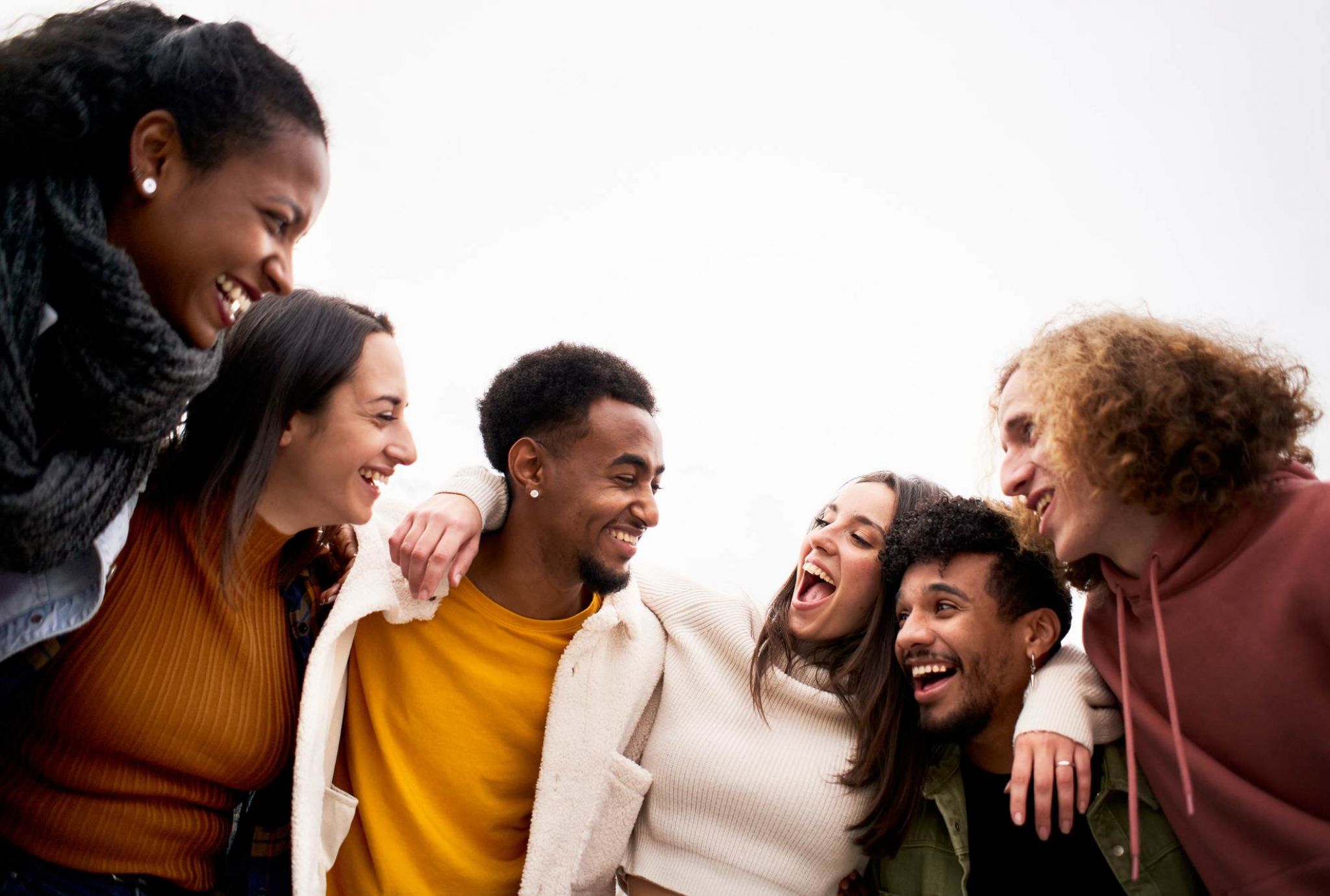 Friends having fun near District Flats Columbia